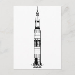 Die Saturn V-Rakete Postkarte