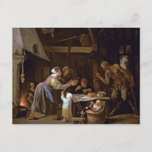 Die Satyrer und die Familie Postkarte