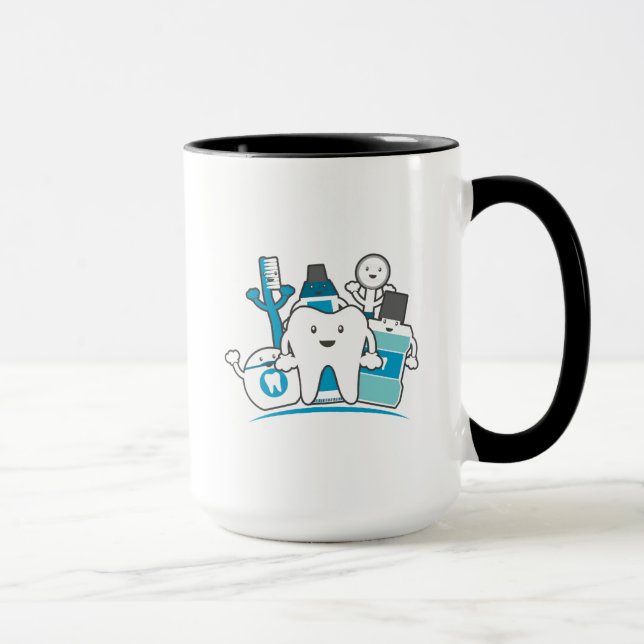 Die saubere Zahn-Gruppe Tasse (Rechts)