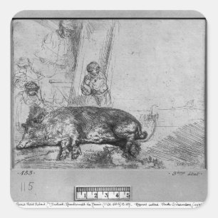 Die Saue, 1643 Quadratischer Aufkleber