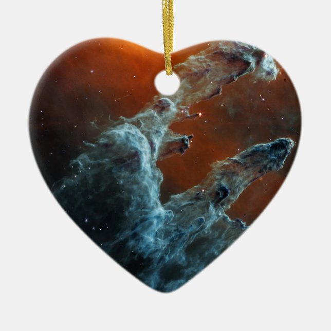 Die Säulen der Schöpfung | MIRI | JWST Keramik Ornament (Vorne)