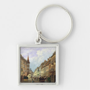 Die Säulengänge, großartige Rue, Colmar, 1876 Schlüsselanhänger