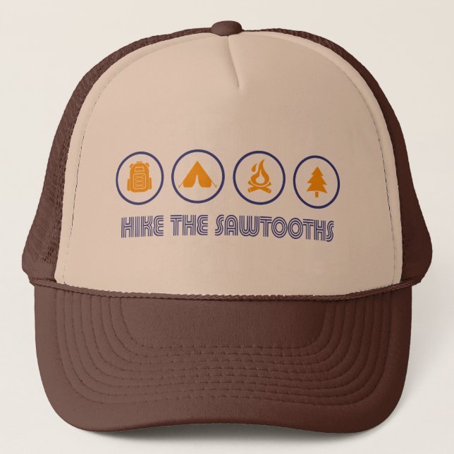 Die Sawtoths Idaho Truckerkappe (Vorderseite)
