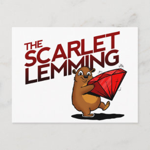 Die Scarlet Lemming (mit Titel) Postkarte