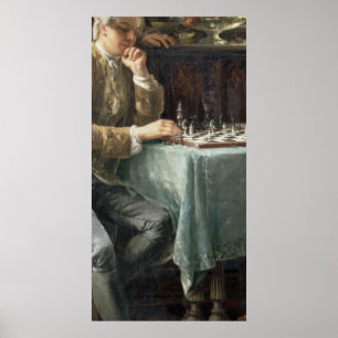Die Schach-Spieler, 1887 Poster