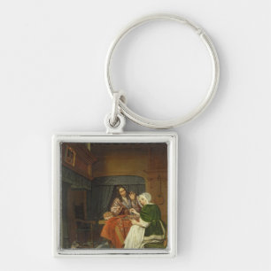 Die Schach-Spieler, c.1670 Schlüsselanhänger