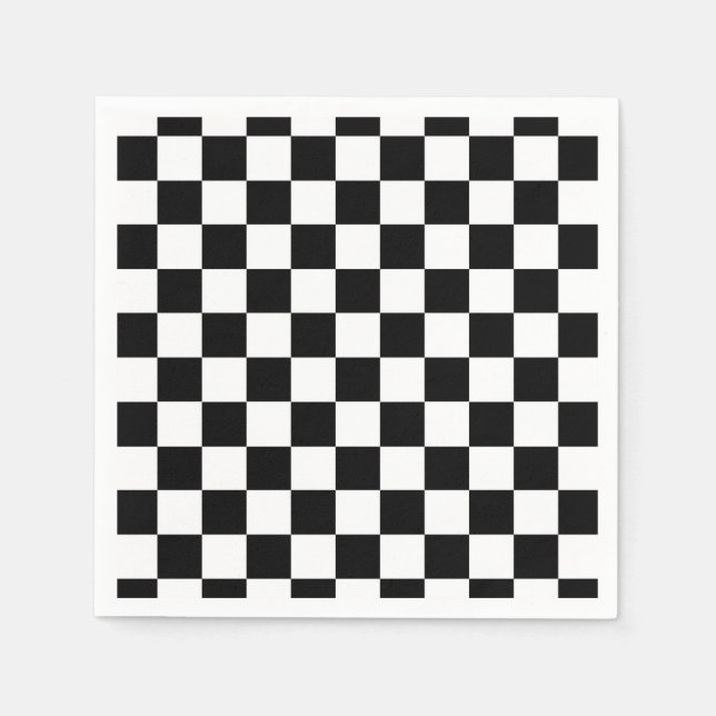 Die Schachbrett-Flagge Serviette (Vorderseite)