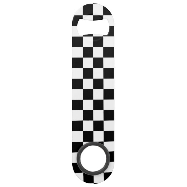 Die Schachbrett-Flagge Speedflaschenöffner (Vorderseite)