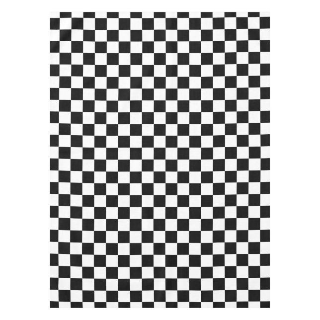 Die Schachbrett-Flagge Tischdecke (Vorderseite)