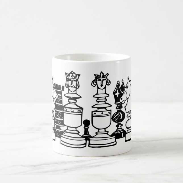 Die Schachfiguren  Kaffeetasse (Mittel)