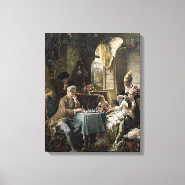 Die Schachspieler, 1887 2 Leinwanddruck (Vorderseite)