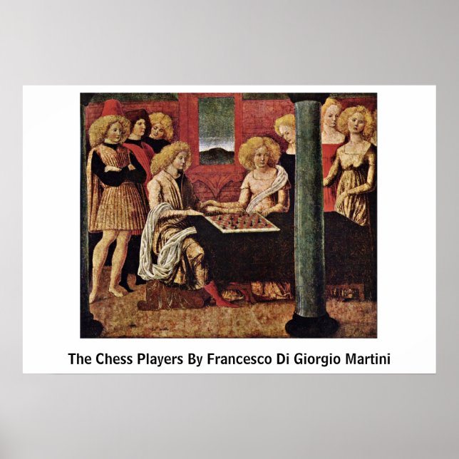 Die Schachspieler von Francesco di Giorgio Martini Poster (Vorne)