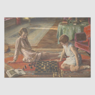 Die Schachspieler (von John Lavery) Seidenpapier