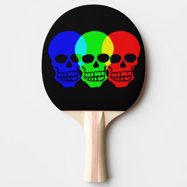 Die Schädel Tischtennis Schläger (Vorderseite)