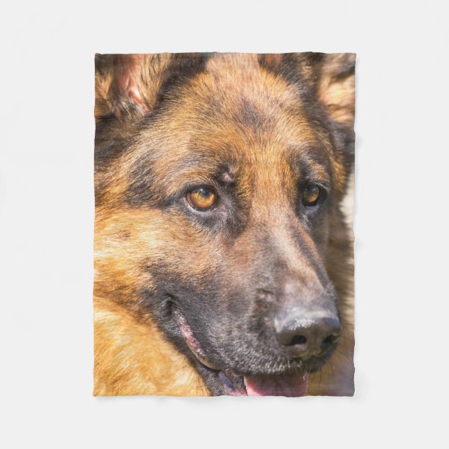 Die Schäferhund-Decke - das deutsche shedder! Fleecedecke (Vorderseite)