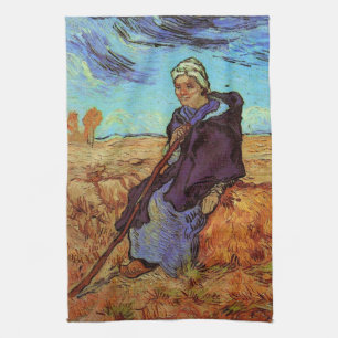 Die Schäferin (nach Millet) von Vincent van Gogh Geschirrtuch