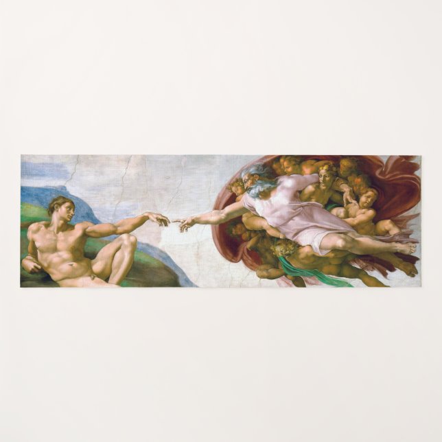 Die Schaffung von Adam (Detail), Michelangelo Yogamatte (Vorderseite (Horizontal))