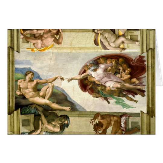 Die Schaffung von Adam durch Michelangelo-schöne Karte