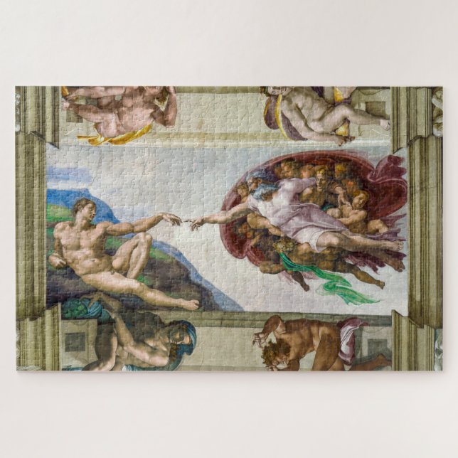 Die Schaffung von Adam | Michelangelo | (Horizontal)