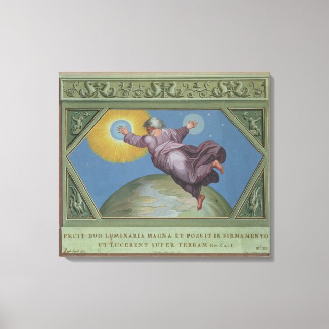 Die Schaffung von Licht, Illustration aus der Raph Leinwanddruck (Vorderseite)