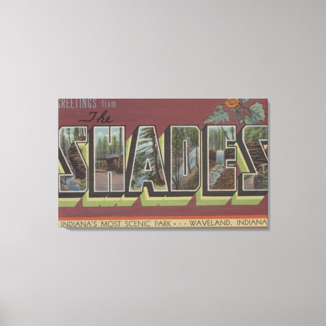 Die Schatten - Große Buchstabenszenen Leinwanddruck (Vorderseite)