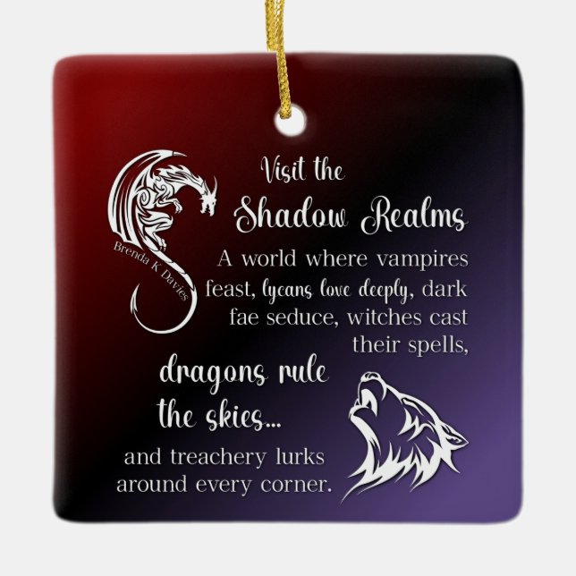 Die Schattenrealms Brenda K Davies Keramik Ornamen Keramikornament (Vorderseite)