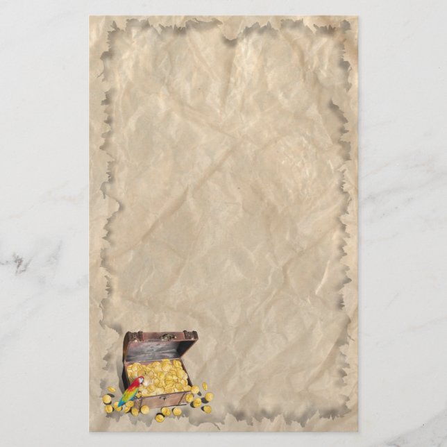 Die Schatztruhe eines Piraten Briefpapier (Vorderseite)