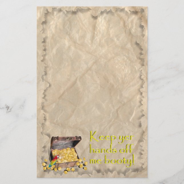 Die Schatztruhe eines Piraten Briefpapier (Vorderseite)