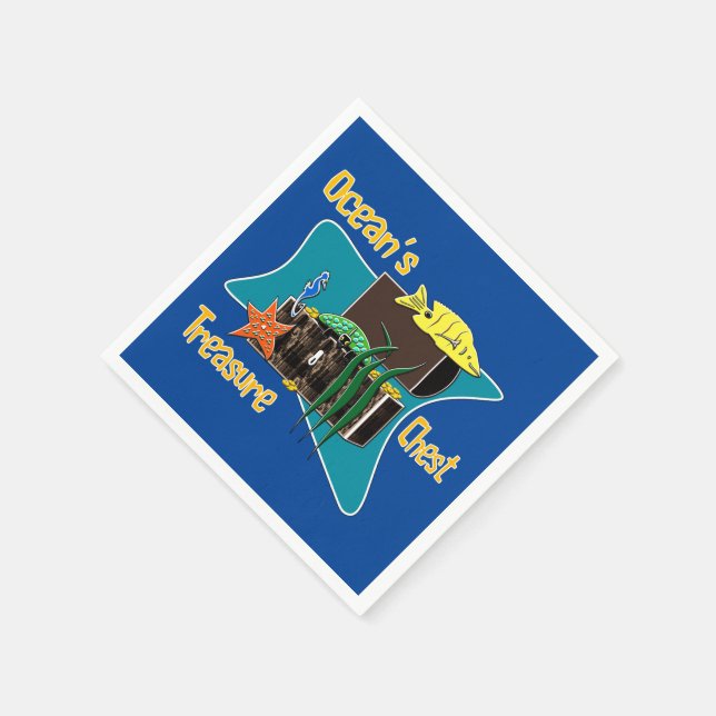 Die Schatztruhen der Ozeane Serviette (Ecke)