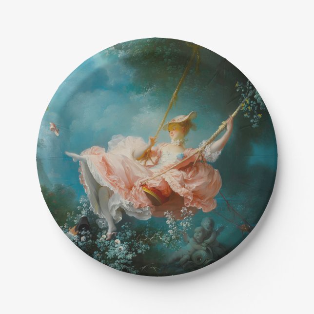 Die Schaukel Fragonard Pappteller (Vorderseite)