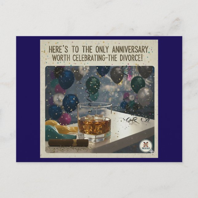 Die Scheidung (M) Feiertagspostkarte (Vorderseite)