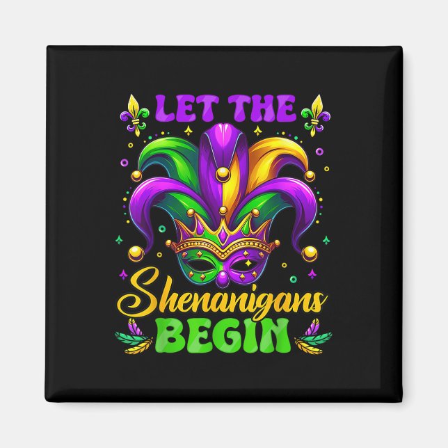 Die Schenanigans gelassen Mardi Gras 4 Magnet (Vorne)
