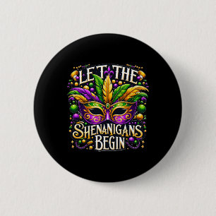 Die Schenanigans ließ Mardi Gras 8 Button