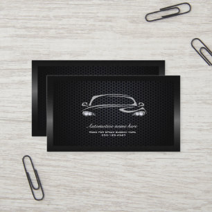 Die schicke, schwarz-minimalistische moderne Car-V Visitenkarte