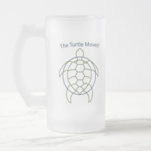Die Schildkröte-Bewegungen! Mattglas Bierglas