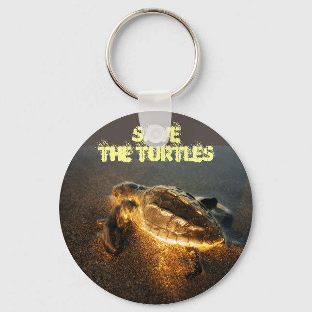 Die Schildkröten gerettet Schlüsselanhänger (Vorderseite)