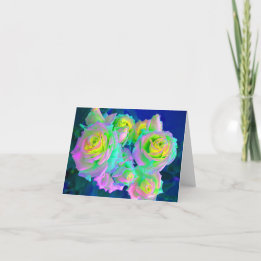 Die schillernden perligen Rosen Karte