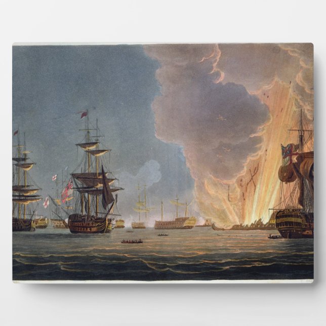 Die Schlacht am Nil, 1. August 1798, graviert Fotoplatte (Vorderseite)