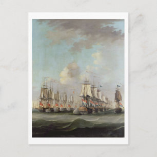 Die Schlacht bei der Dogger Bank, die dem "Holland Postkarte