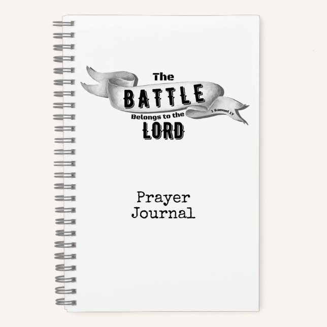 Die Schlacht gehört zum Lord Prayer Journal Notizbuch (Vorderseite)