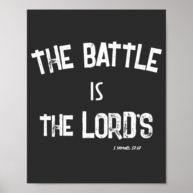 Die Schlacht ist das Zitat der KJV-Bibel Poster (Vorne)