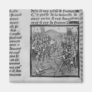 Die Schlacht um Crecy im Jahr 1346 Magnet