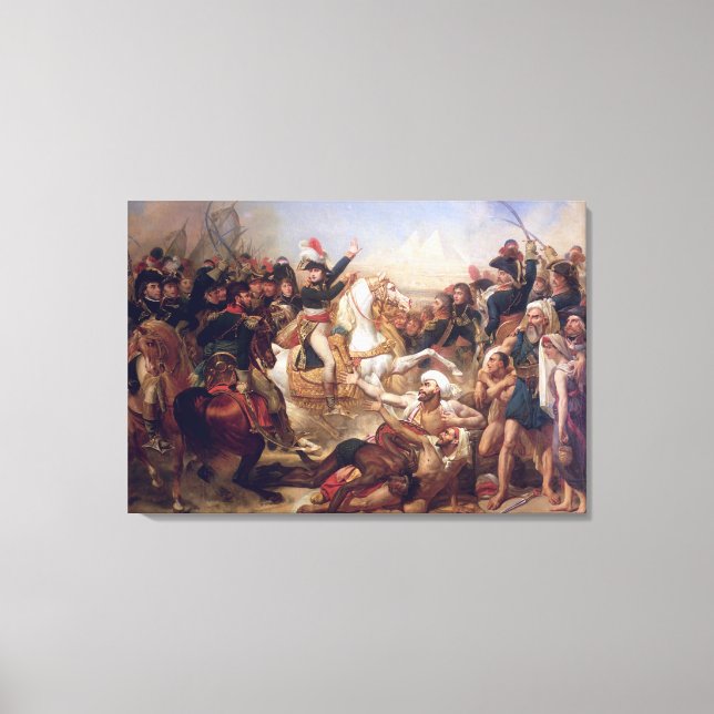 Die Schlacht um die Pyramiden am 21. Juli 1798 Leinwanddruck (Vorderseite)
