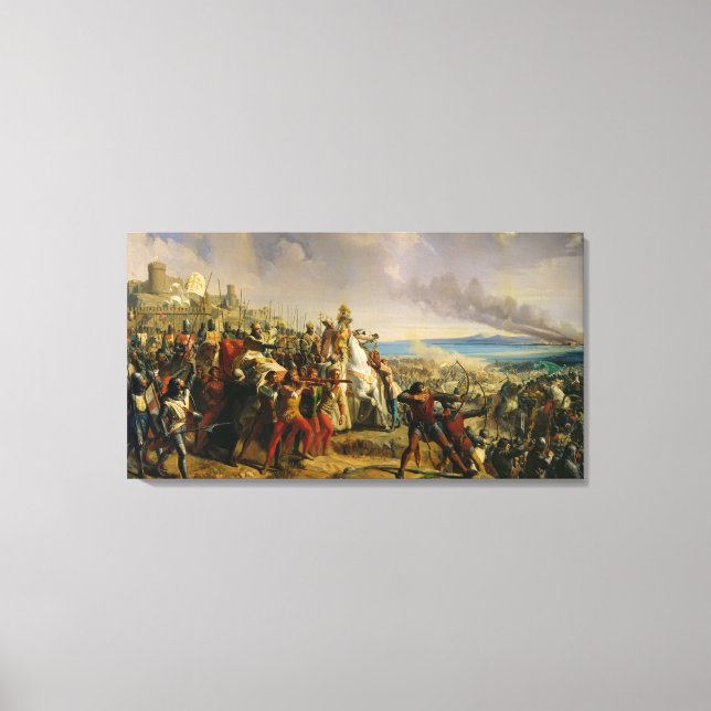 Die Schlacht um Montgisard Leinwanddruck (Vorderseite)