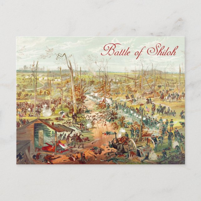 Die Schlacht um Shiloh Postkarte (Vorderseite)