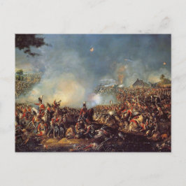 Die Schlacht um Waterloo Postkarte
