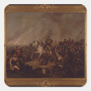 Die Schlacht um Waterloo Quadratischer Aufkleber