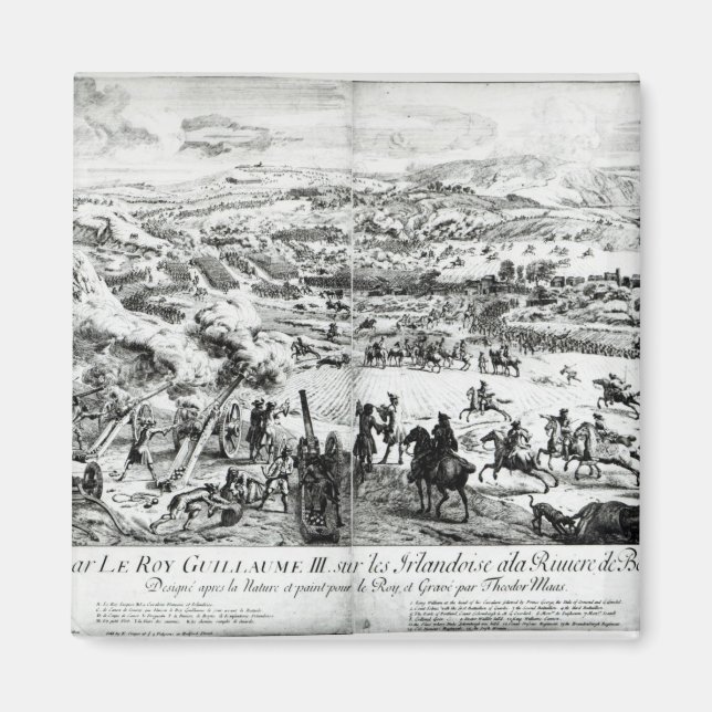 Die Schlacht von Boyne, c.1690 Magnet (Vorne)