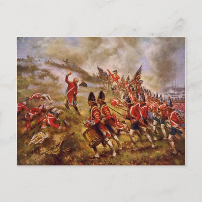 Die Schlacht von Bunker Hill von E. Percy Moran Postkarte (Vorderseite)
