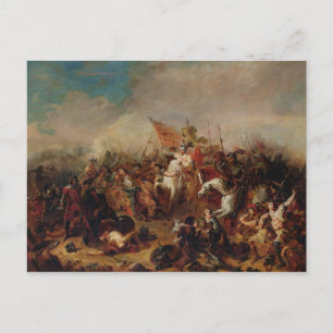 Die Schlacht von Hastings im Jahr 1066 Postkarte